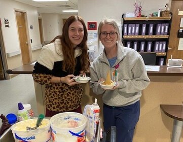 LTCC Alzheimer&apos;s employees smiling, enjoying their day.